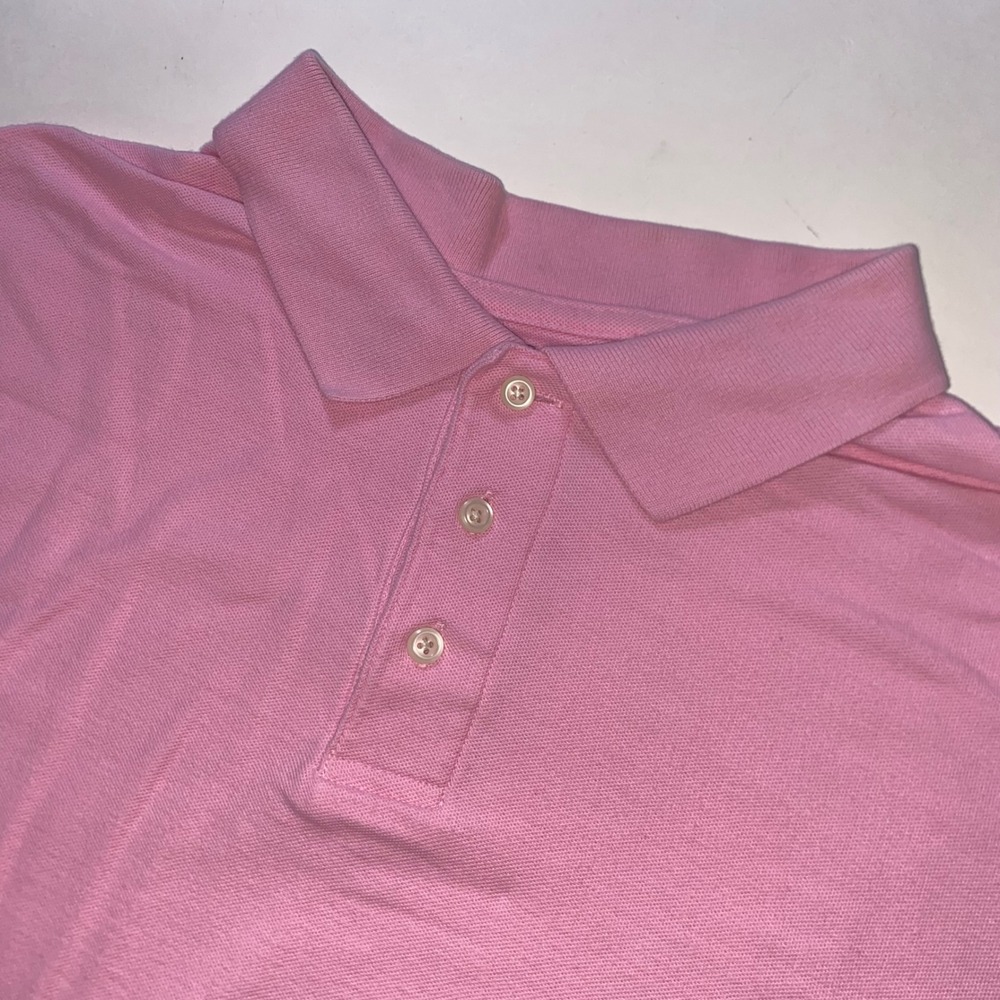 Croft & Barrow Mens XL Pink Easy Care Pique Short Sleeve Polo Shirt V216
